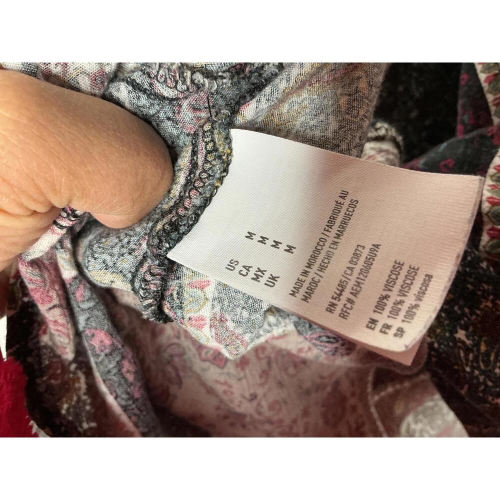 < American Eagle Patchwork Boho Bell Sleeve Mini … - image 4